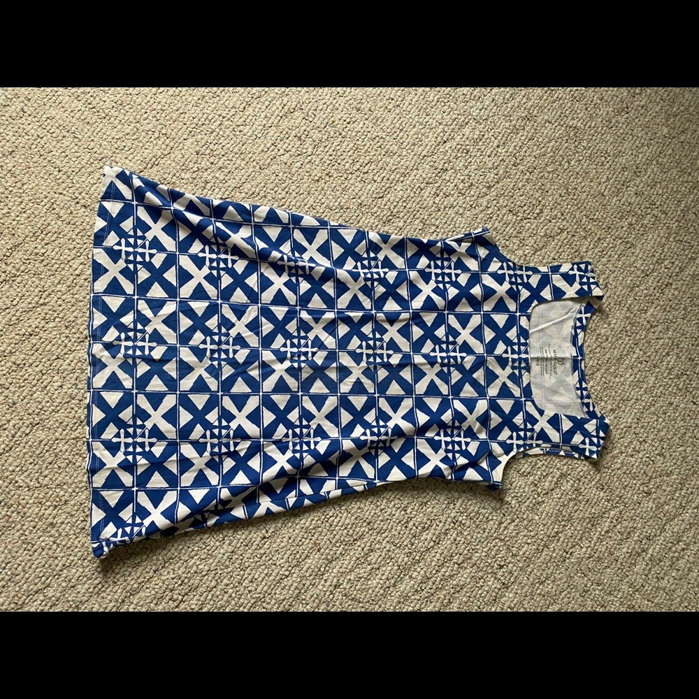 Mahi Gold size L cotton dress. Blue and white nautical.